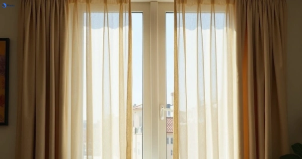 Dusty and dull curtains in greystanes-nsw before steam cleaning